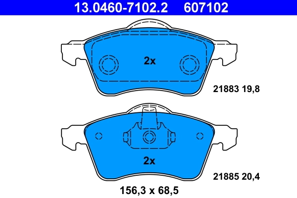 Set placute frana