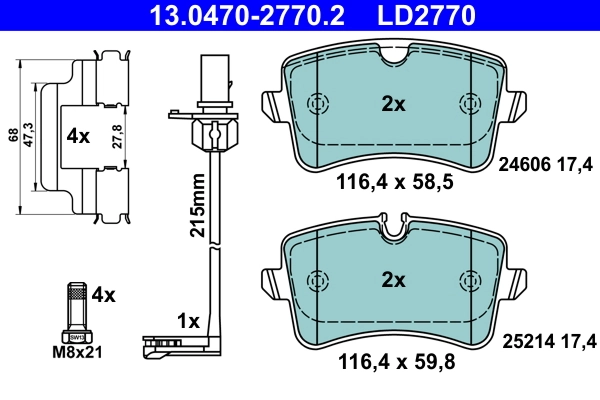 Set placute frana