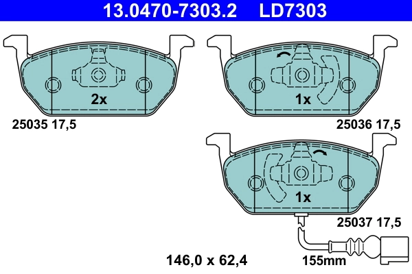 Set placute frana