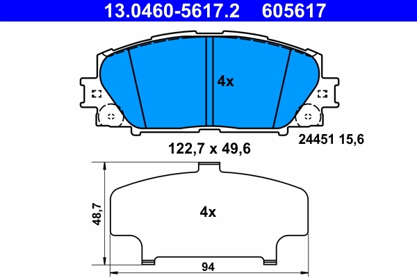 Set placute frana