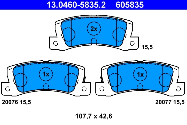 Set placute frana