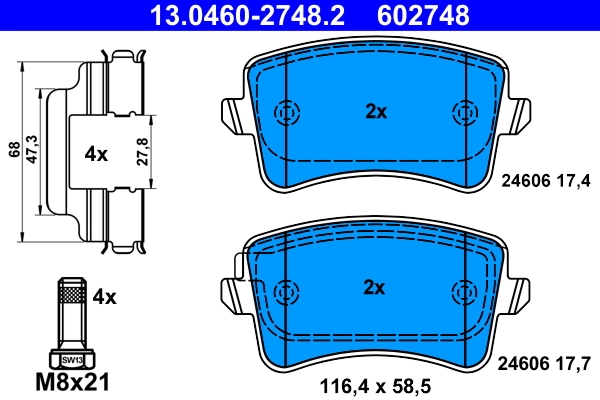 Set placute frana