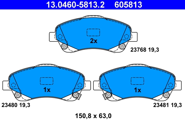Set placute frana