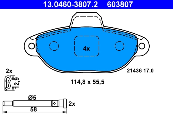Set placute frana
