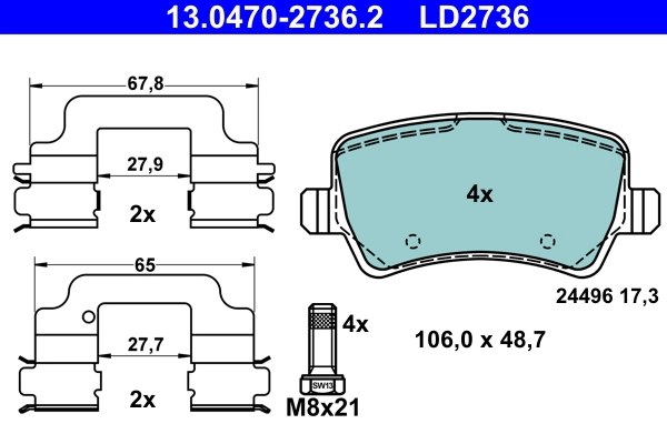 Set placute frana