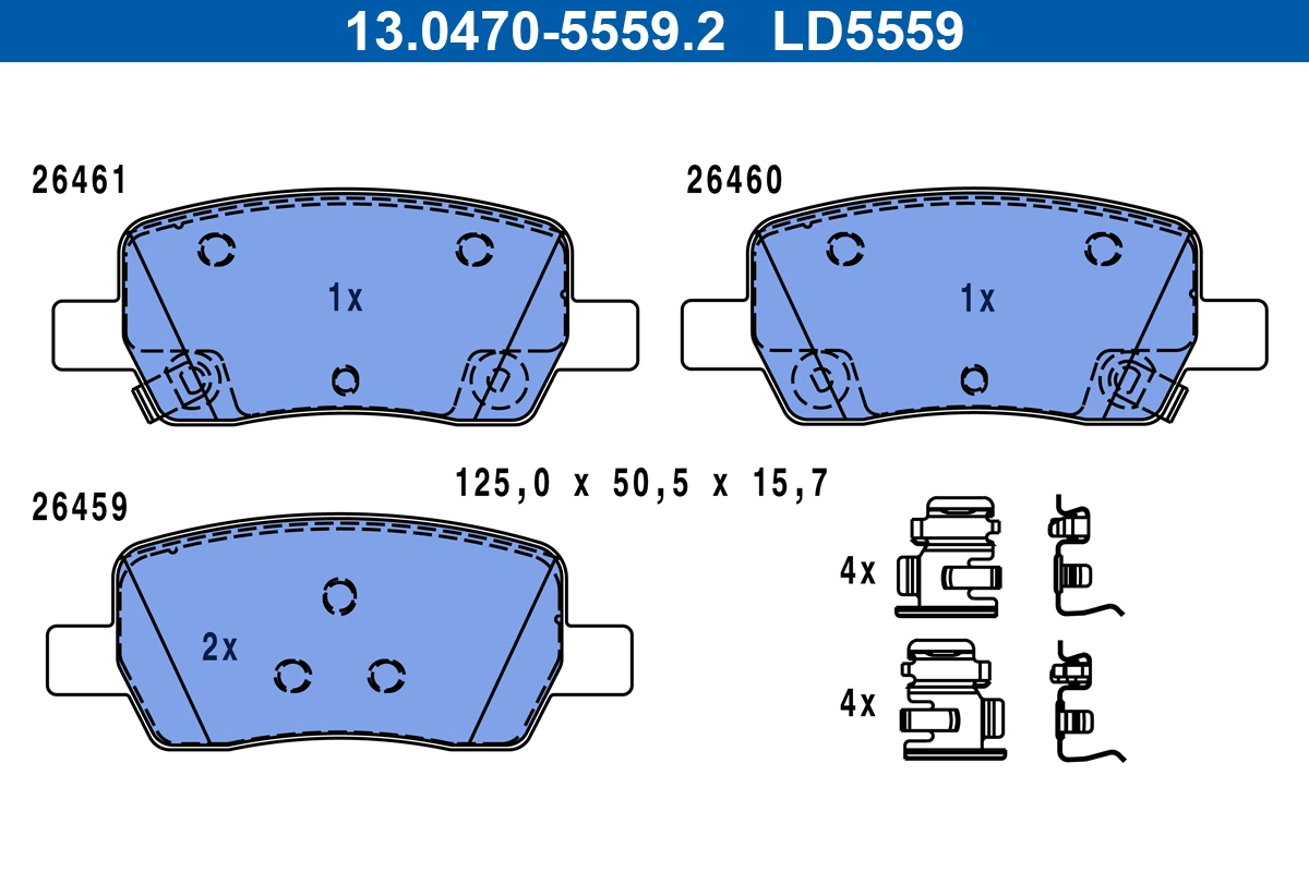 Set placute frana