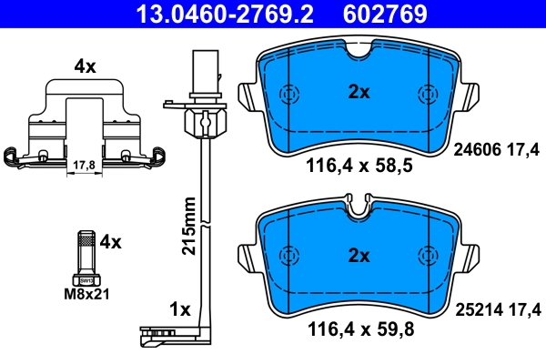 Set placute frana