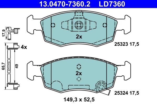 Set placute frana