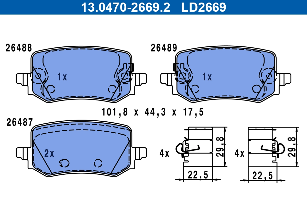 Set placute frana