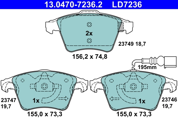Set placute frana