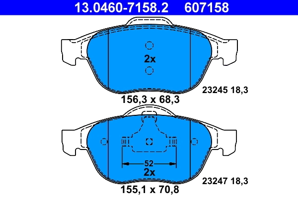 Set placute frana