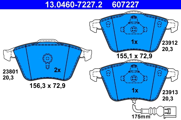 Set placute frana