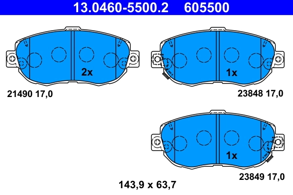 Set placute frana
