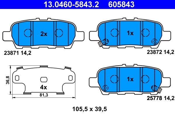 Set placute frana
