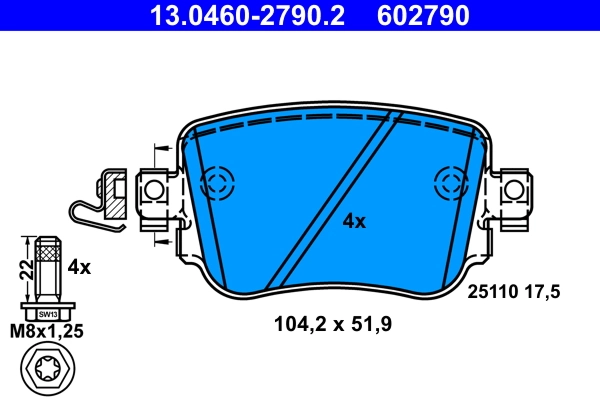 Set placute frana