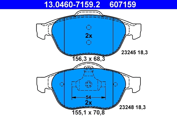 Set placute frana