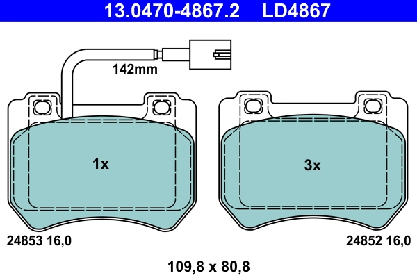 Set placute frana