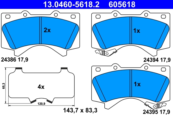 Set placute frana