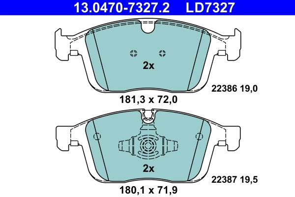 Set placute frana