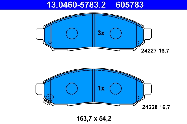 Set placute frana