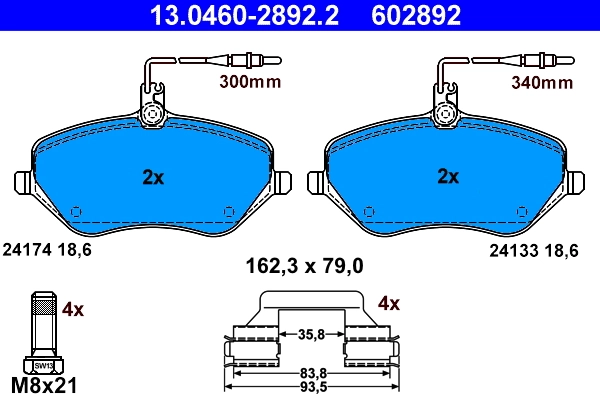 Set placute frana