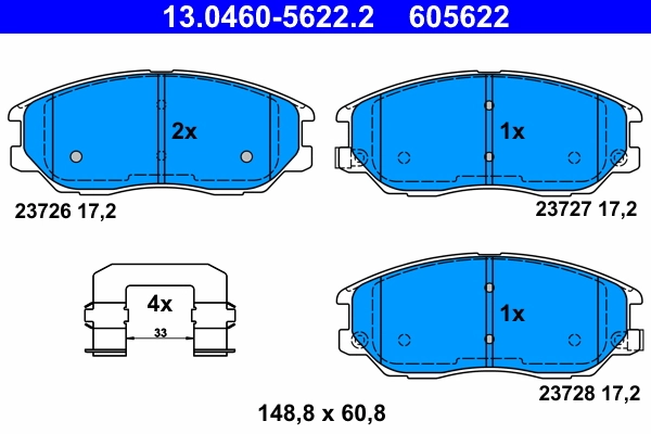 Set placute frana