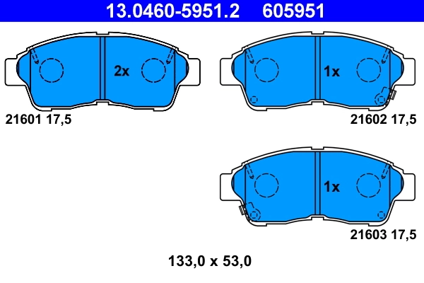 Set placute frana