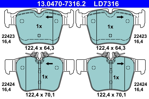 Set placute frana