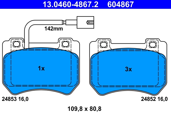 Set placute frana