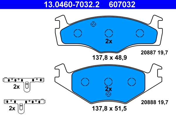 Set placute frana