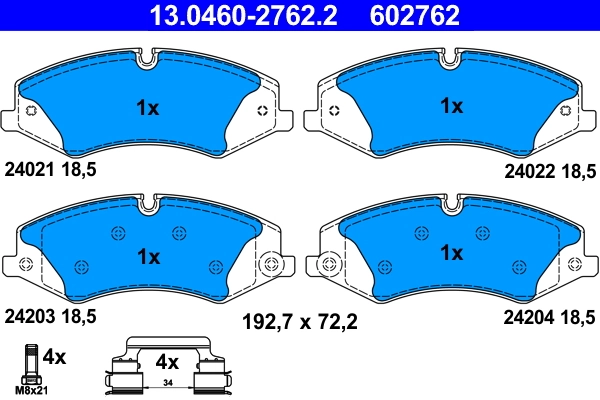 Set placute frana