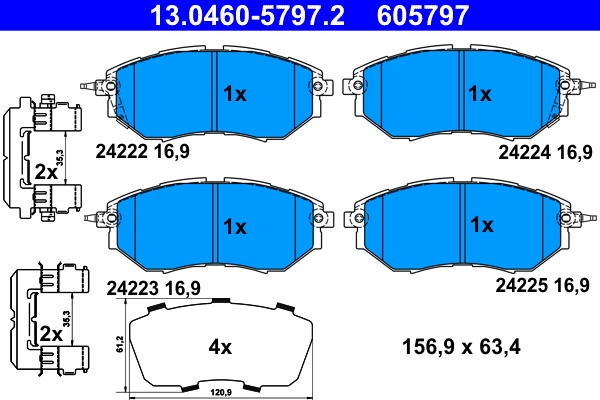 Set placute frana
