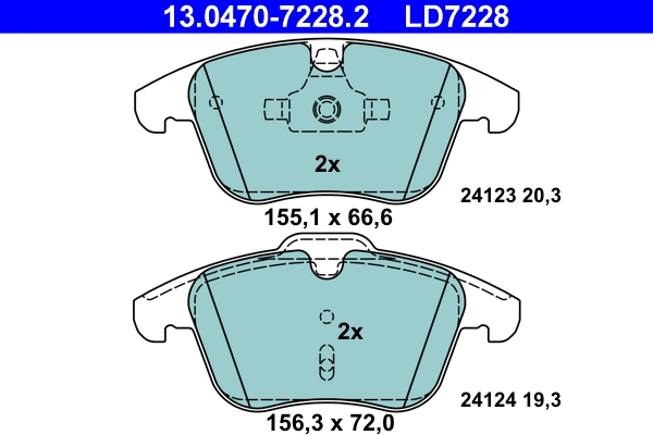 Set placute frana