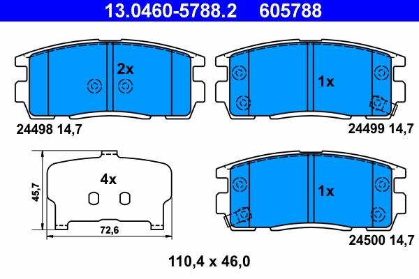 Set placute frana