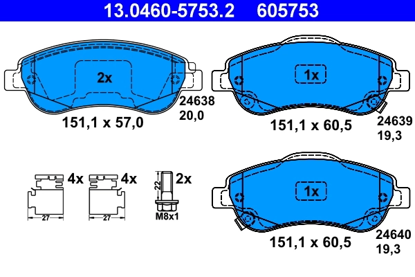 Set placute frana