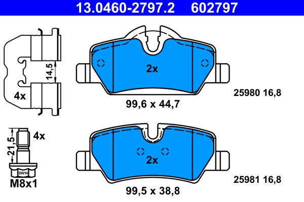 Set placute frana