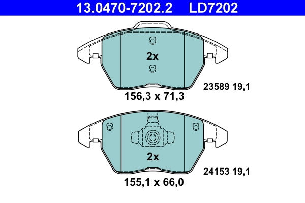 Set placute frana