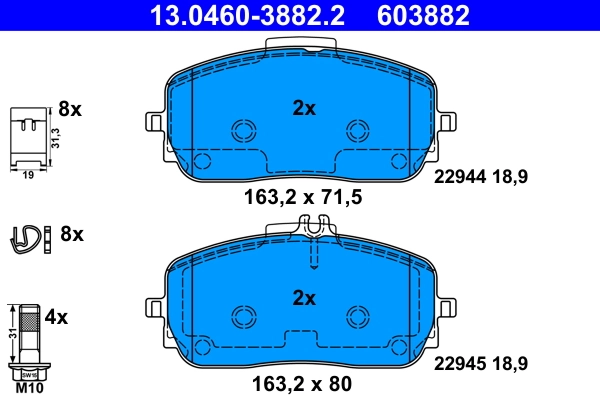 Set placute frana,frana disc
