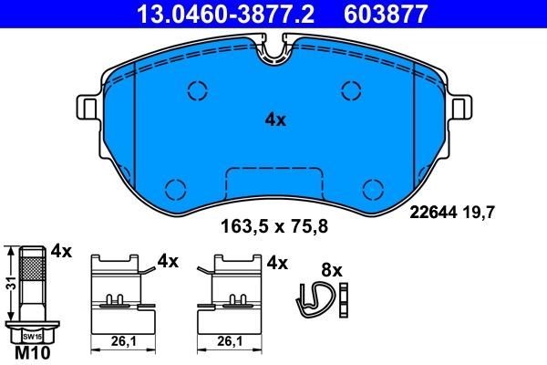 Set placute frana