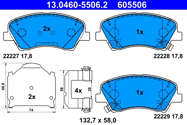 Set placute frana