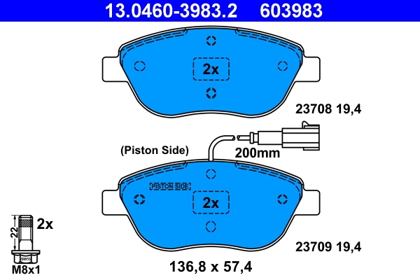 Set placute frana