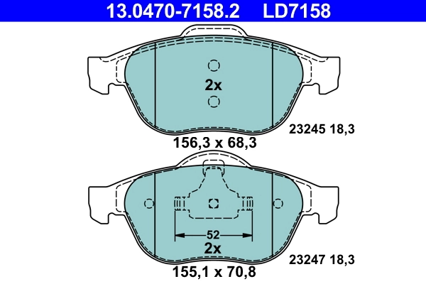 Set placute frana