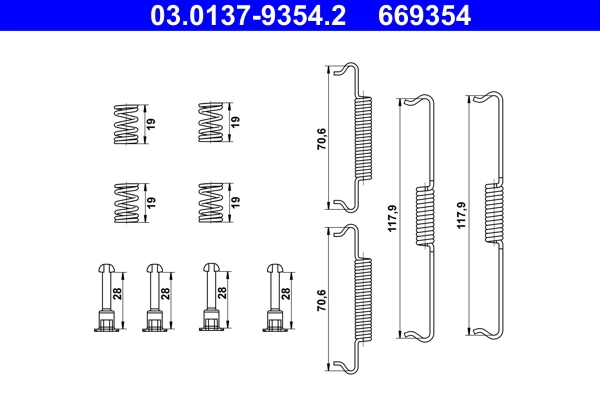 Set accesorii saboti frana
