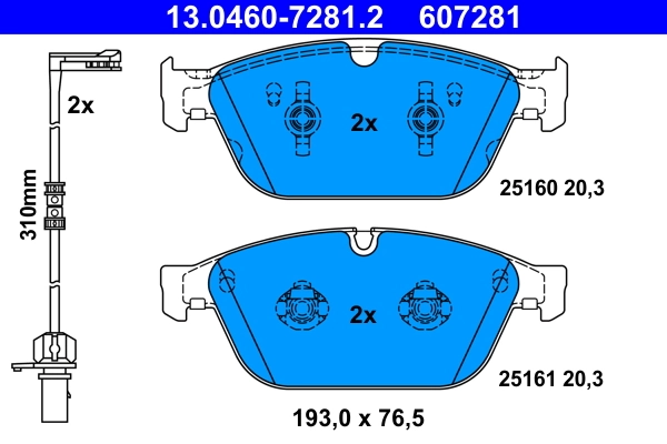 Set placute frana