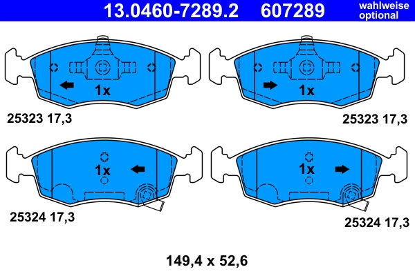 Set placute frana,frana disc