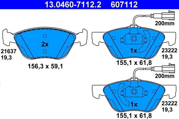Set placute frana