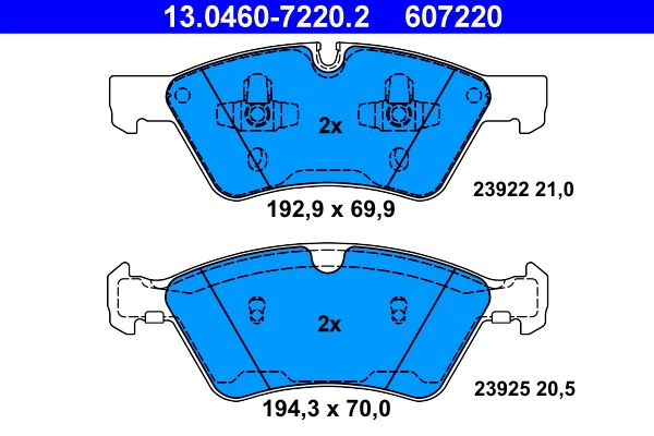 Set placute frana