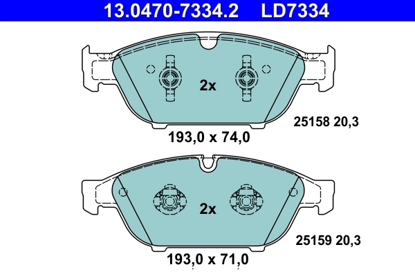 Set placute frana