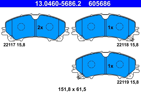 Set placute frana