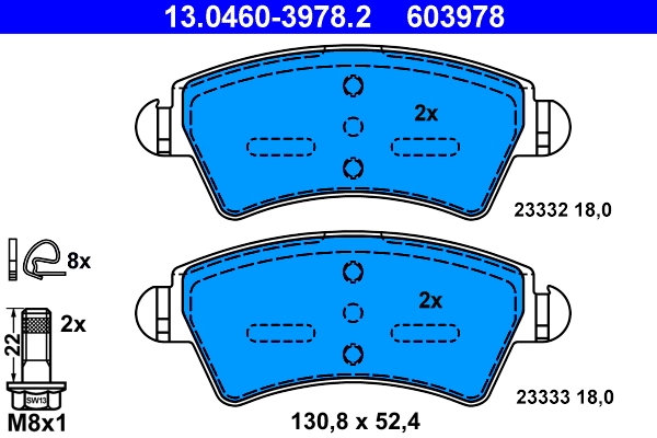 Set placute frana